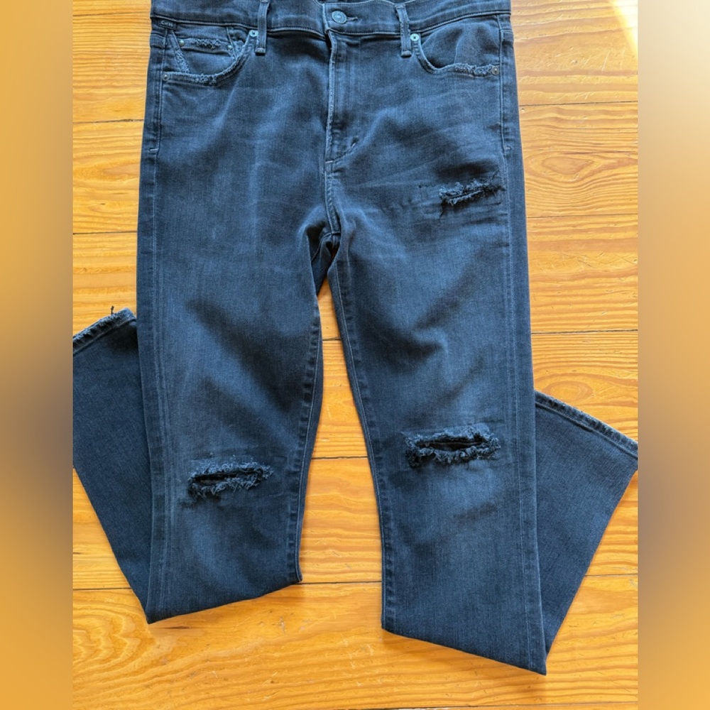 Citizens of Humanity black distressed jeans